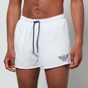 Emporio Armani Men's Logo Swim Shorts - White