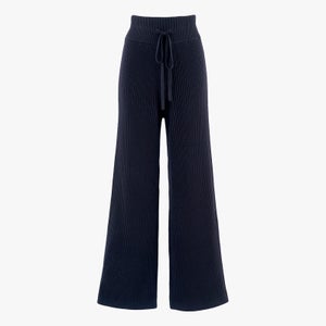 Chunky Knit Trousers - Navy