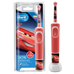 Oral-B Kids Disney Cars Electric Rechargeable Toothbrush for Ages 3+, Christmas Gift