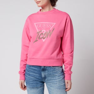 Guess Women's Cn Icon Sweatshirt - Rosy Glow Pink