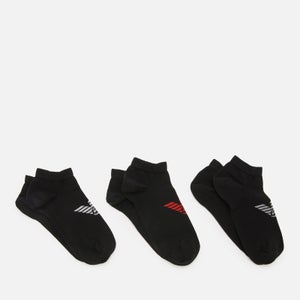 Emporio Armani Men's 3-Pack In Shoe Socks - Black