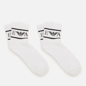 Emporio Armani Men's 2-Pack In Shoe Socks - White