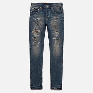 Purple Brand Men's Repair Denim Jeans - Mid Indigo Camo