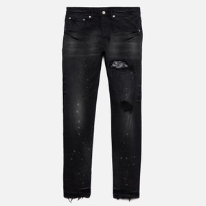 Purple Brand Men's Bandana Patch Denim Jeans - Black