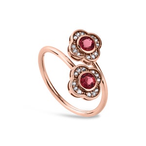 Jewel Bloom Ring - Rose Gold