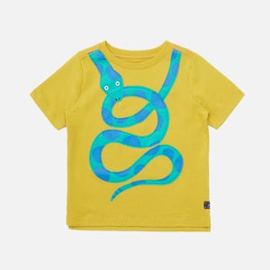 Joules Kids' Shorts Sleeve Artwork T-Shirt - Yellow Snake
