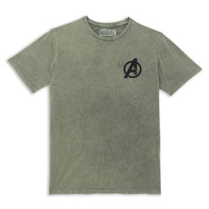 Avengers Logo Unisex T-Shirt - Khaki Acid Wash