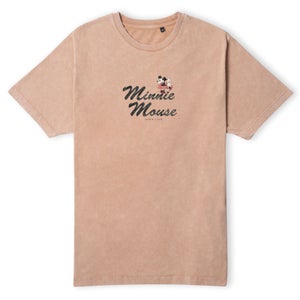 Disney Minnie Mouse Unisex T-Shirt - Tan Acid Wash