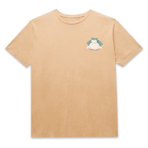 Pokémon Snorlax Unisex T-Shirt - Tan Acid Wash