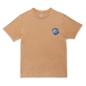 Jurassic Park Dinosaur Icon Unisex T-Shirt - Tan Acid Wash