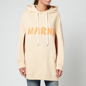 Marni Women's Logo Oversized Hooded Top - Ivory