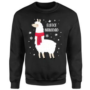 Llama Christmas Unisex Sweatshirt - Black