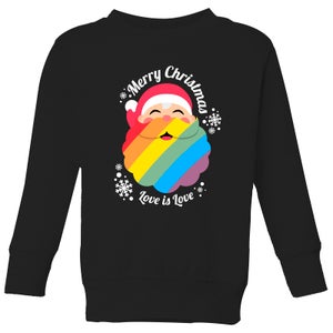 Santa Loves LGBTQ+ Kids' Sweatshirt - Black