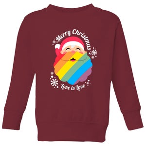 LGBTQ+ Santa Kids' Sweatshirt - Burgundy