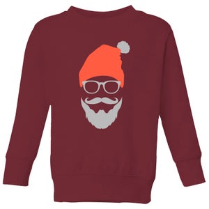 Trendy Santa Kids' Sweatshirt - Burgundy