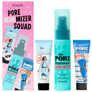 benefit The POREfessional Pore Minimizer Squad Face Primer and Makeup Setting Spray Trio Set (Worth £37.50)