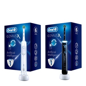 Oral-B Genius X Elektrische Tandenborstel Duopack Zwart & Wit