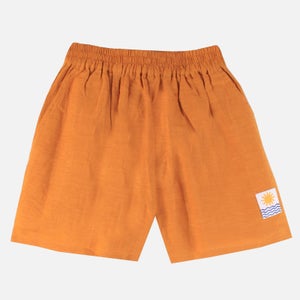 L.F Markey Women's Basic Linen Shorts - Saffron