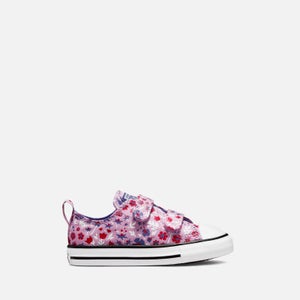 Converse Toddlers' Chuck Taylor All Star 2V Paper Floral Print Trainers - Beyond Pink/Washed Indigo