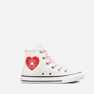 Converse Kids' Chuck Taylor All Star Trainers - Vintage White/University Red