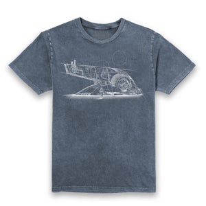 Camiseta unisex Sketched de Star Wars - Lavado ácido azul marino