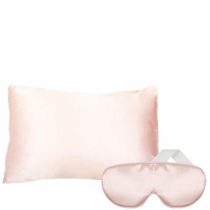 The Goodnight Co. Silk Sleep Mask and Queen Size Pillowcase - Pink (Worth $140.00)