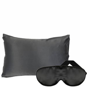 The Goodnight Co. Silk Sleep Mask and Queen Size Pillowcase - Charcoal