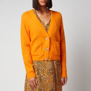Ganni Women's Soft Wool Knit Cardigan - Bright Marigold