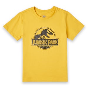 Jurassic Park Metallic Print Logo Kids' T-Shirt - Yellow