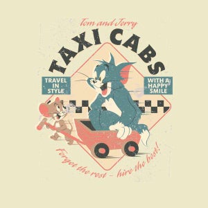 Tom & Jerry Taxi Cabs Unisex T-Shirt - Vintage Cream