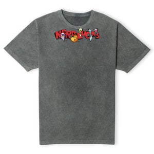 Space Jam Nerdlucks Unisex T-Shirt - Khaki Acid Wash