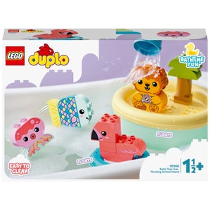 LEGO 10966 DUPLO Diversión en el Baño: Isla de los Animales Flotante, Juguete para Bebés y Niños +1,5 Año, Juegos para la Bañera