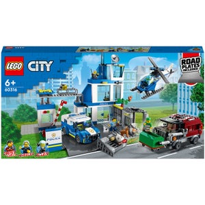 LEGO 60316 City Comisaría de Policía, Set de Camión y Helicóptero de Juguete