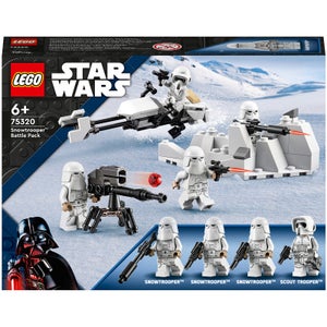 LEGO 75320 Star Wars Pack de Batalla: Soldados de las Nieves, Set con 4 Figuras, Armas y Moto, Juguete para Niños de 6+ Años