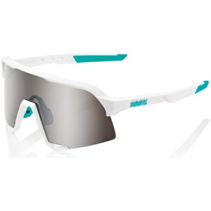 100% S3 BORA Hans Grohe Team Sunglasses with HiPER Mirror Lens - White/Silver
