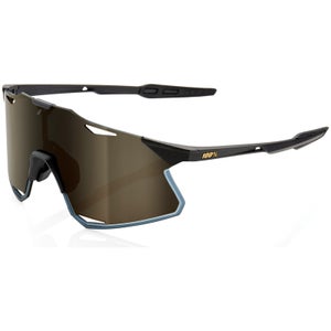 100% Hypercraft Sunglasses with Mirror Lens - Matt Black/Gold