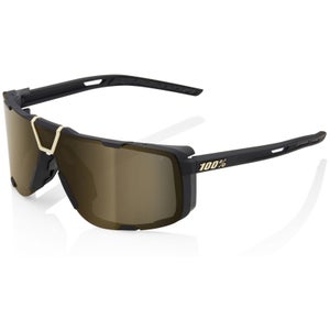 100% Eastcraft Sunglasses with Mirror Lens - Soft Tact/Black/Gold