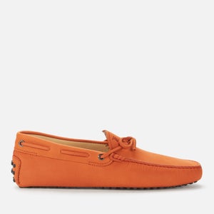 Tod's Men's Gommini Nubuck Driving Shoes - Orange