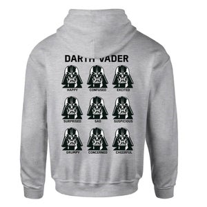 Star Wars Classic The Many Faces Of Darth Vader Kids' Zipped Hoodie - Grey