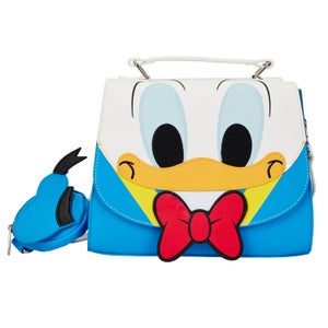 Tokyo Disney Limited Donald Duck Plush Pass Case Shoulder Purse Coin Bag Strap 