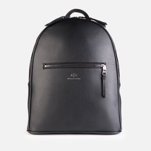 Armani Exchange Men's Leather Backpack - Black