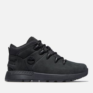 Timberland Youth Sprint Trekker Mid Top Trainers - Black Nubuck