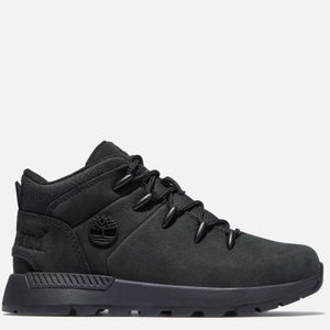 Timberland Youth Sprint Trekker Mid Top Trainers - Black Nubuck