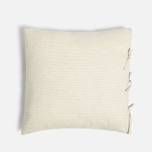 ïn home Linen Cotton Stripe Cushion - Natural - 50x50cm