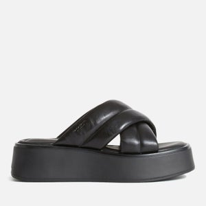 Vagabond Women's Courtney Leather Flatform Sandals - Black/Black