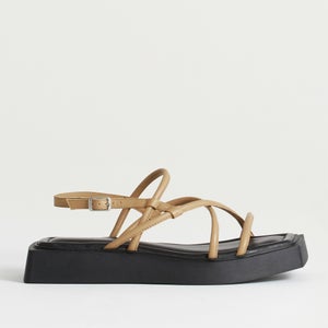 Vagabond Women's Evy Leather Square Toe Strappy Sandals - Lark