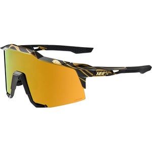 100% Speedcraft Sagan Limited Edition Sunglasses with Hiper Mirror Lens - Black/Gold