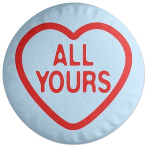 Decorsome Swizzels Love Hearts All Yours Round Cushion