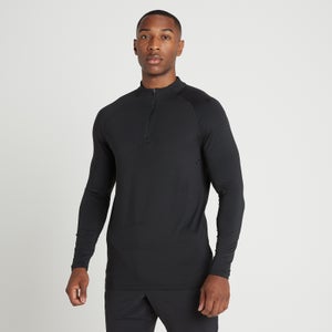 MP vīriešu sporta krekls ar ¼ rāvējslēdzēju “Tempo Ultra” — Melns