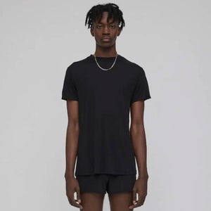 Semi Sheer Set (T-Shirt & Shorts) - Black